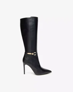 Nero Giardini Stivali Donna in Pelle Nero Hot