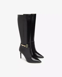 Nero Giardini Stivali Donna in Pelle Nero Hot