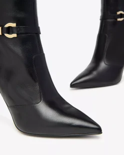 Nero Giardini Stivali Donna in Pelle Nero Hot