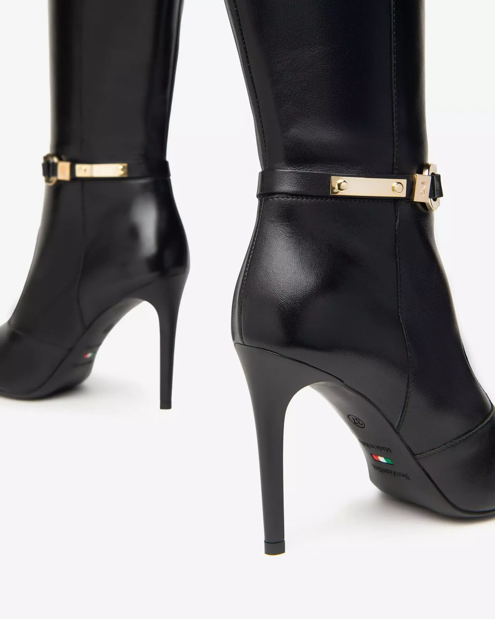 Nero Giardini Stivali Donna in Pelle Nero Hot