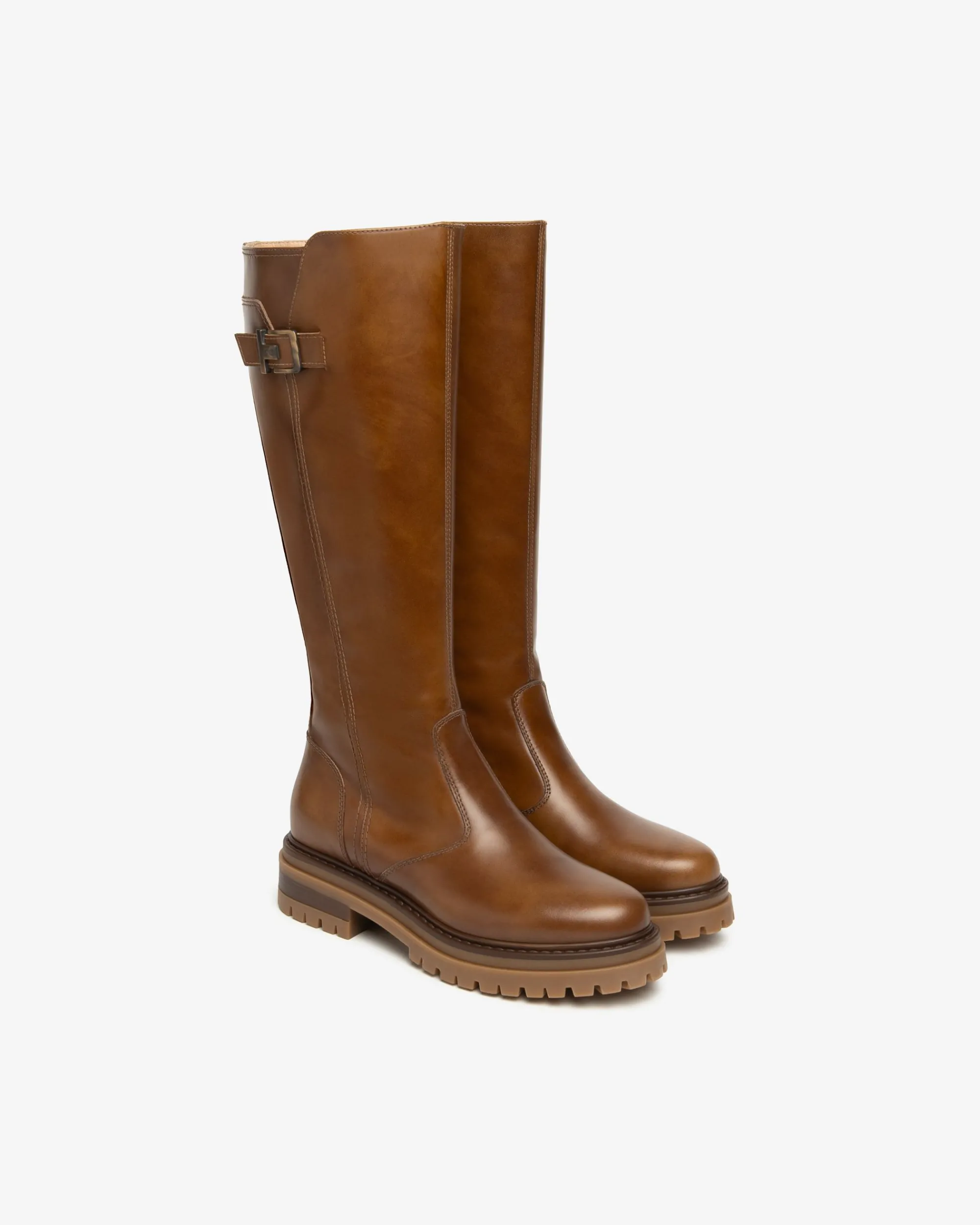 Nero Giardini Stivali Donna in Pelle Marrone Clearance