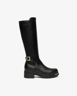 Nero Giardini Stivali Donna in Pelle e Materiale Tecnico Nero Outlet