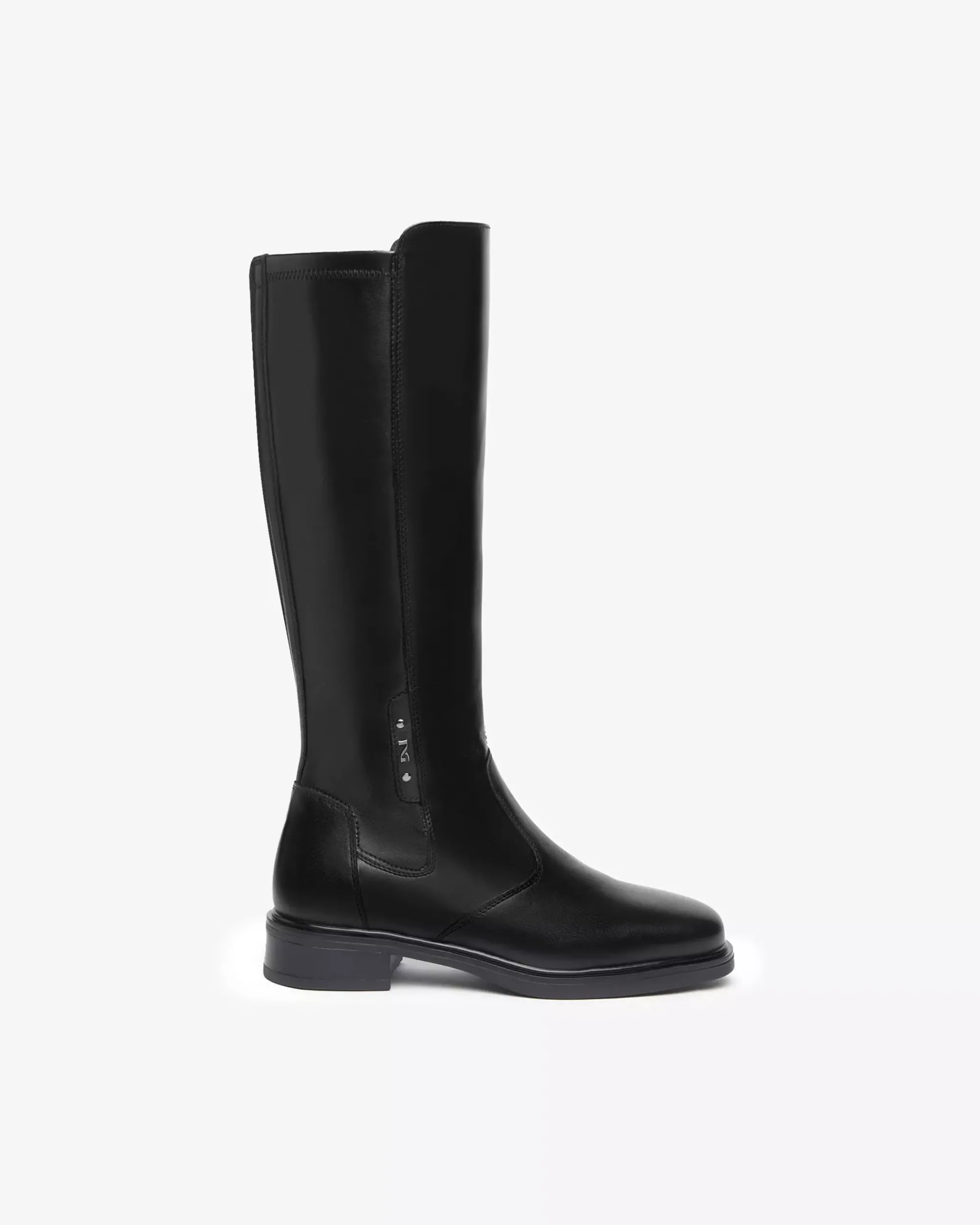 Nero Giardini Stivali Donna in Pelle e Materiale Tecnico Nero