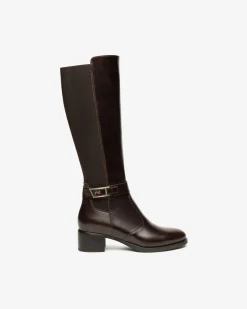 Nero Giardini Stivali Donna in Pelle e Tessuto T. Di Moro Discount