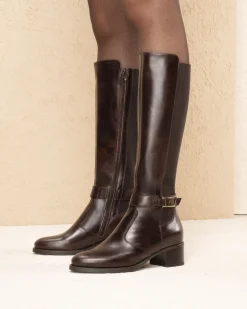 Nero Giardini Stivali Donna in Pelle e Tessuto T. Di Moro Discount
