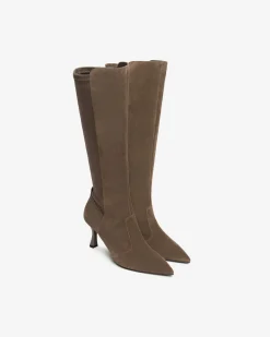 Nero Giardini Stivali Donna in Pelle e Materiale Tecnico Marrone