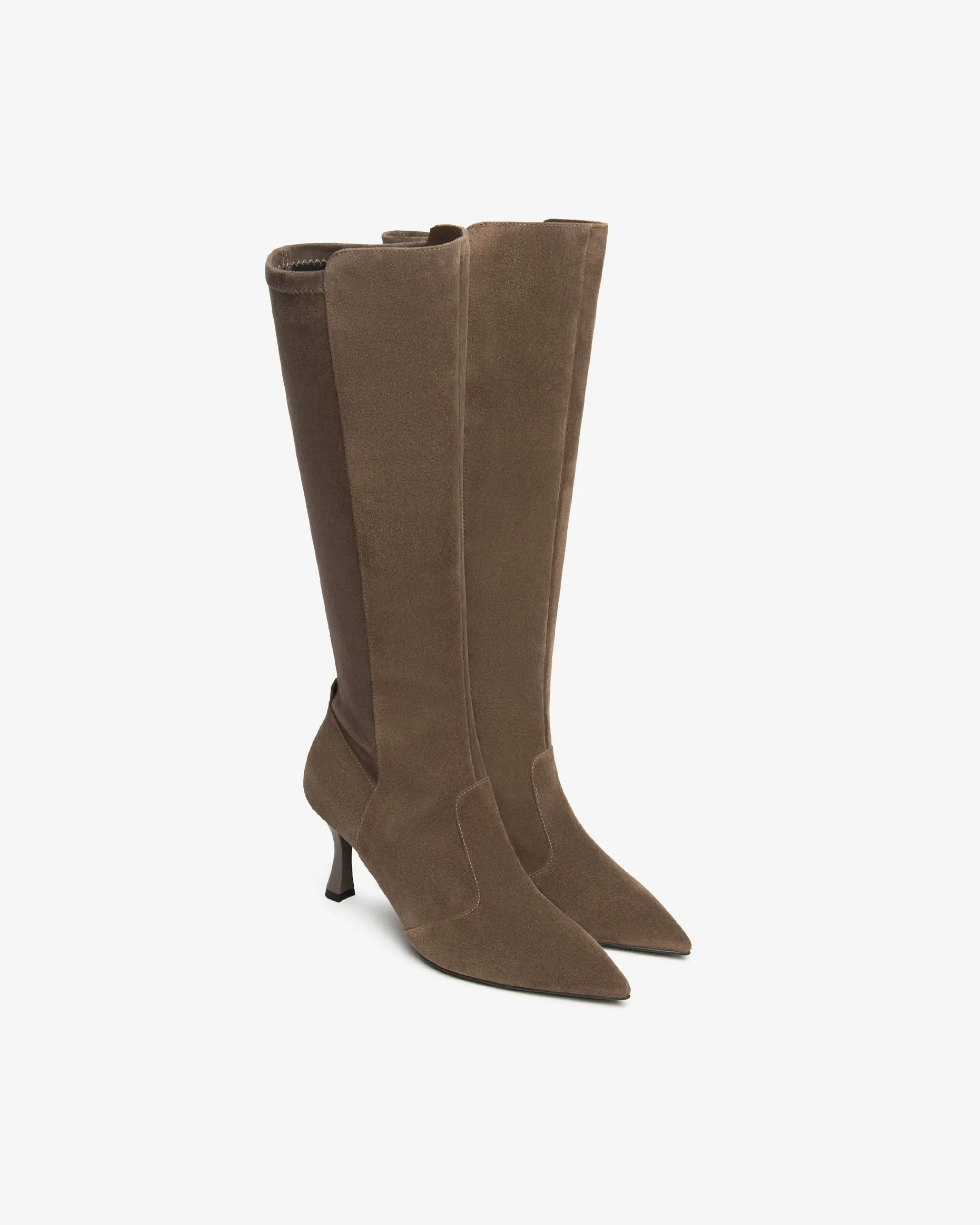 Nero Giardini Stivali Donna in Pelle e Materiale Tecnico Marrone