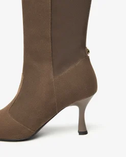 Nero Giardini Stivali Donna in Pelle e Materiale Tecnico Marrone