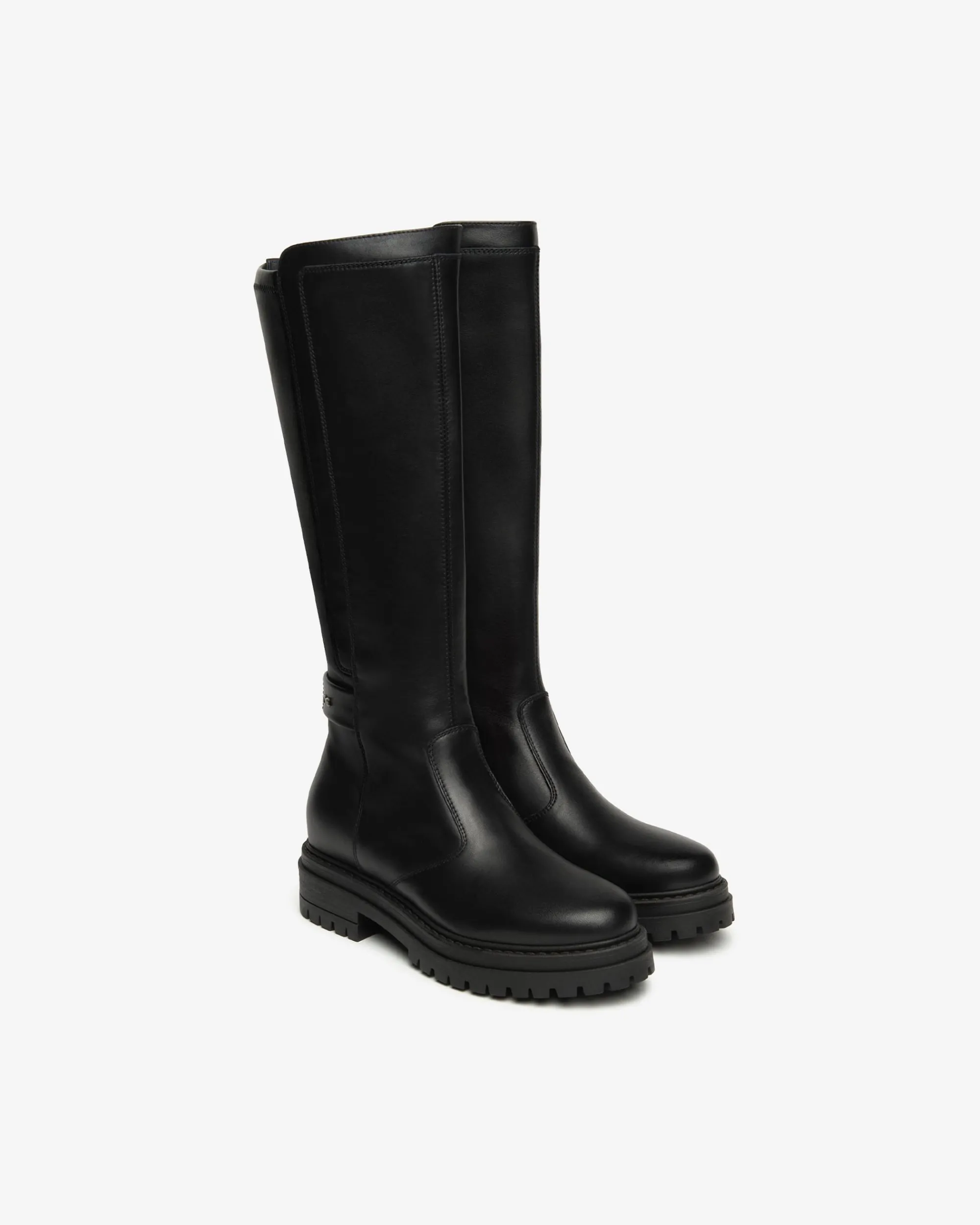 Nero Giardini Stivali Donna in Pelle e Materiale Tecnico Nero Hot