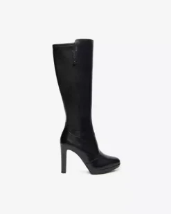 Nero Giardini Stivali Donna in Pelle e Materiale Tecnico Nero Clearance