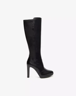 Nero Giardini Stivali Donna in Pelle e Materiale Tecnico Nero Clearance