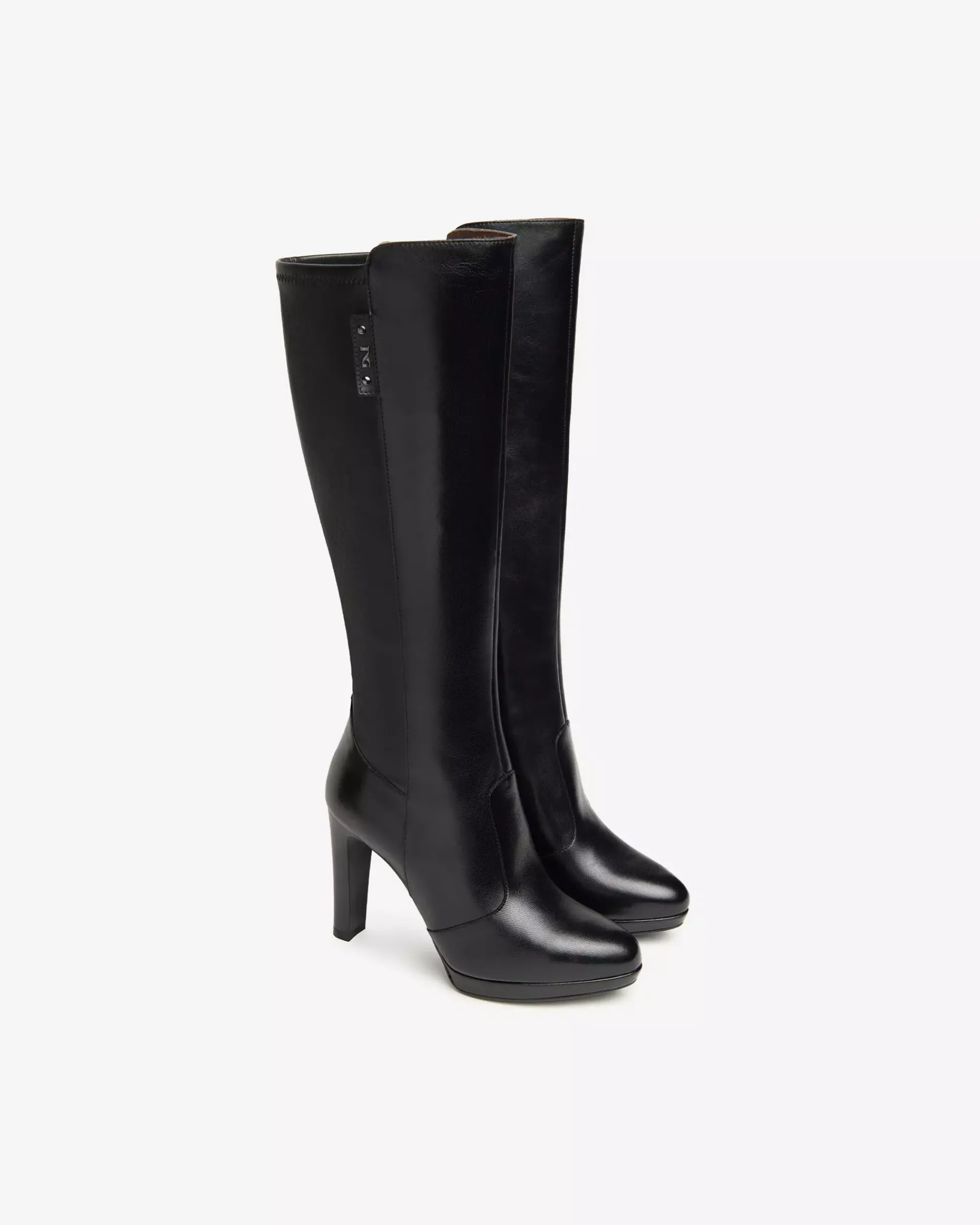 Nero Giardini Stivali Donna in Pelle e Materiale Tecnico Nero Clearance