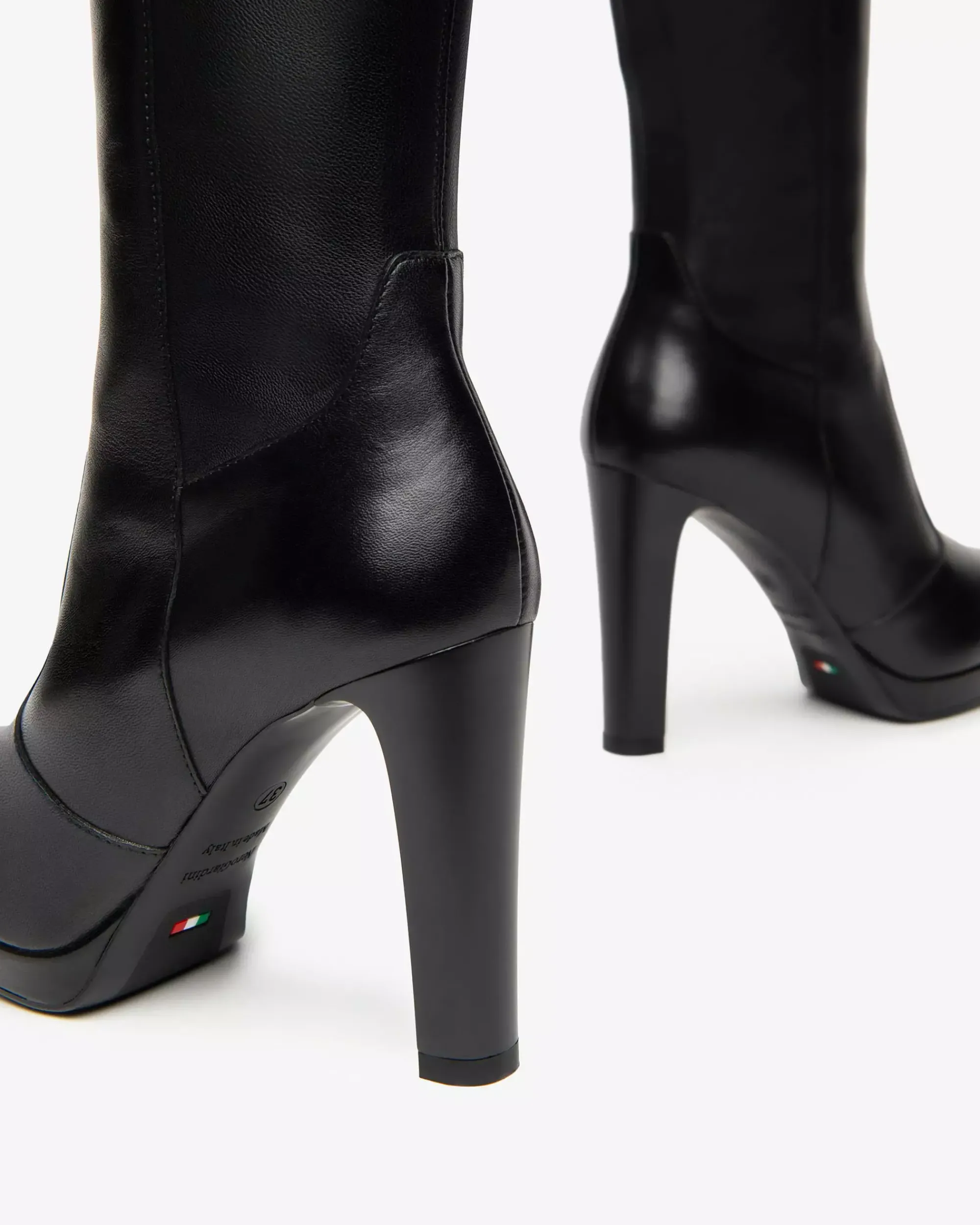Nero Giardini Stivali Donna in Pelle e Materiale Tecnico Nero Clearance