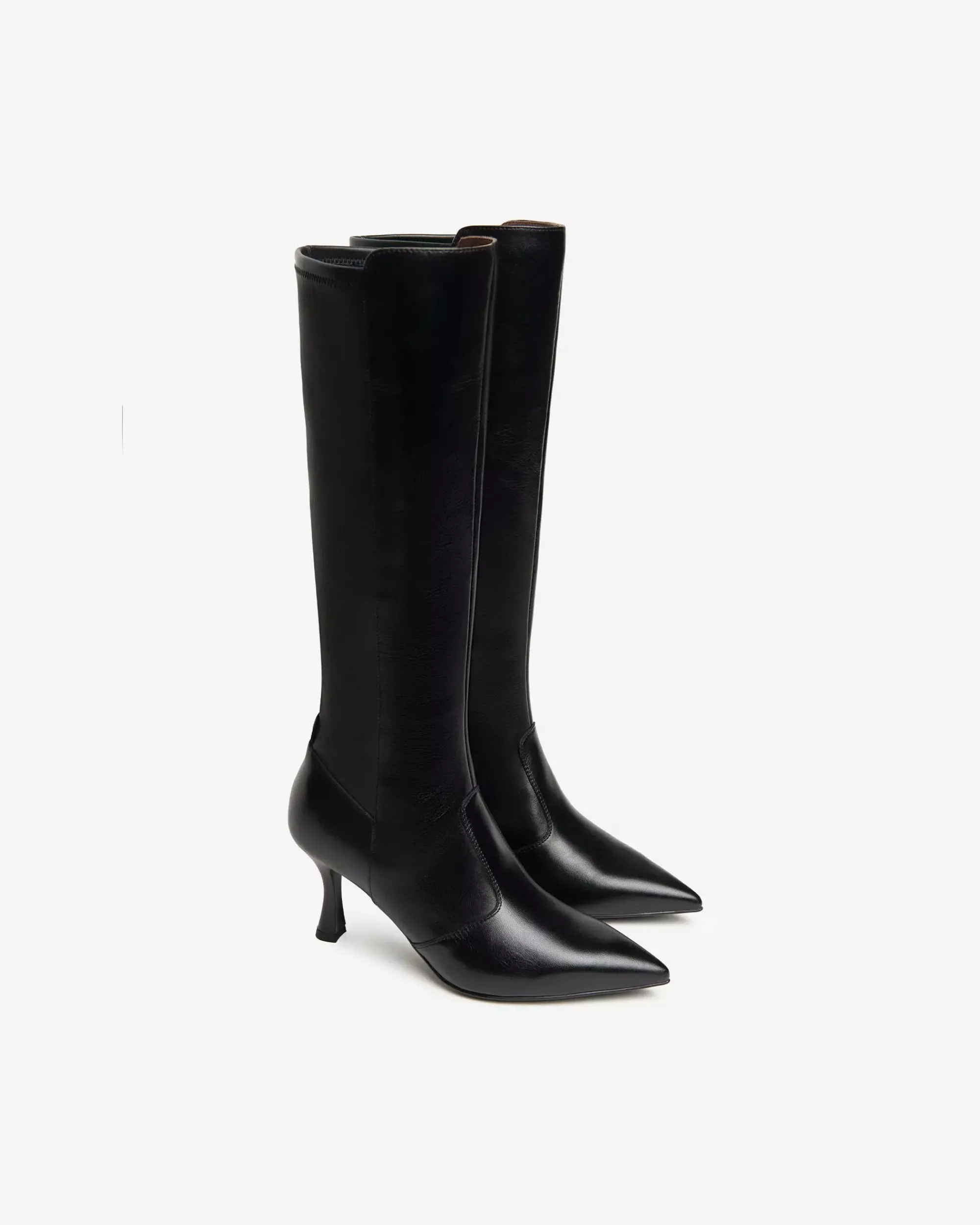 Nero Giardini Stivali Donna in Pelle e Materiale Tecnico Nero