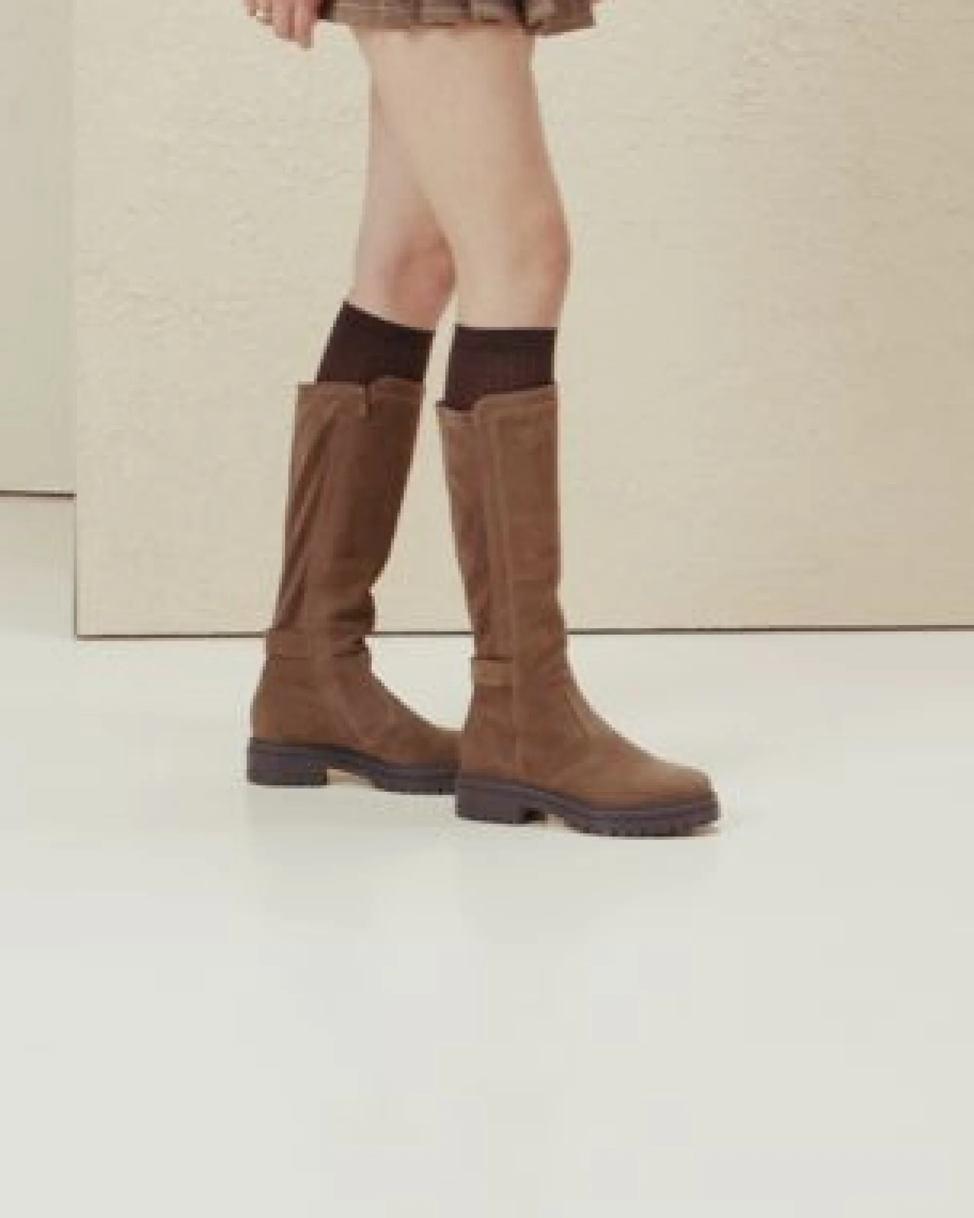 Nero Giardini Stivali Donna in Suede e Materiale Tecnico