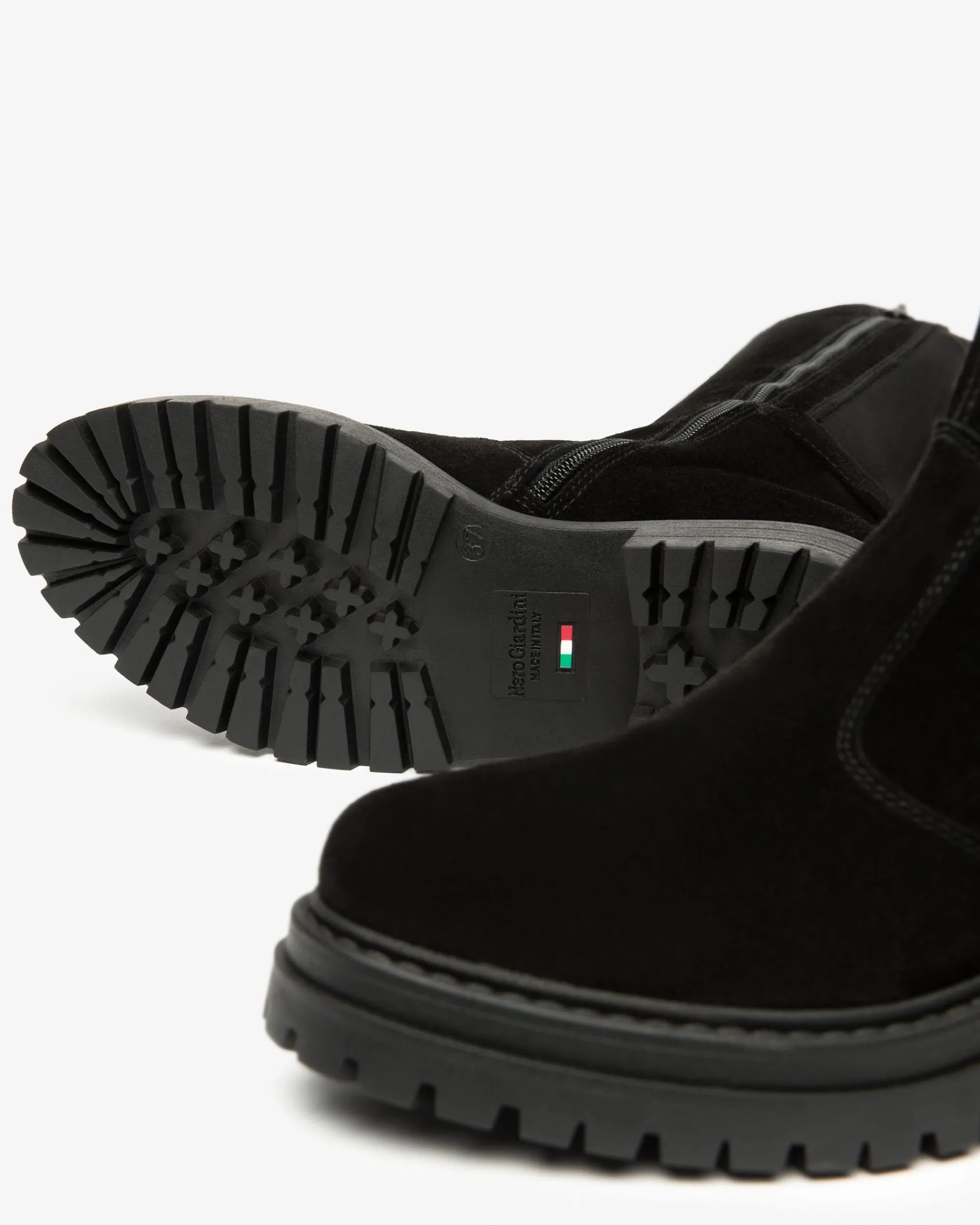 Nero Giardini Stivali Donna in Suede e Materiale Tecnico