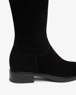 Nero Giardini Stivali Donna in Suede e Pelle Nero New