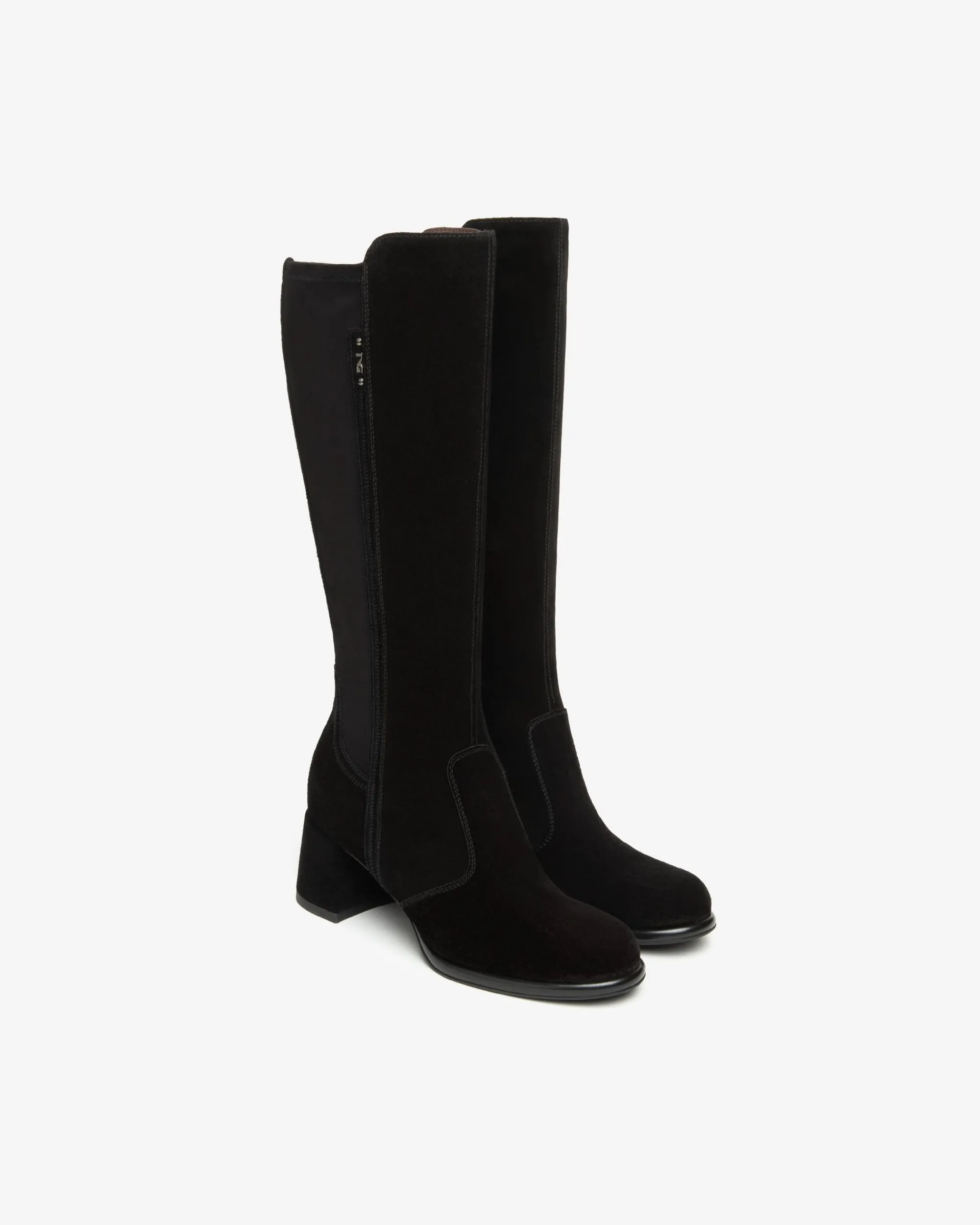 Nero Giardini Stivali Donna in Suede e Materiale Tecnico