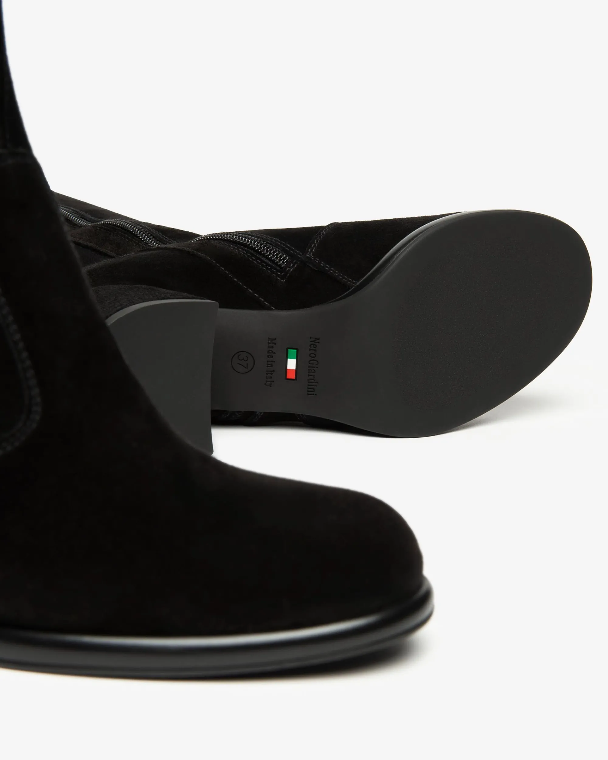 Nero Giardini Stivali Donna in Suede e Materiale Tecnico