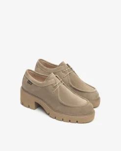Nero Giardini Stringate Donna in Suede Beige Best