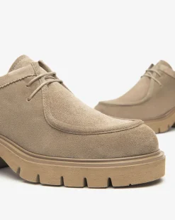 Nero Giardini Stringate Donna in Suede Beige Best