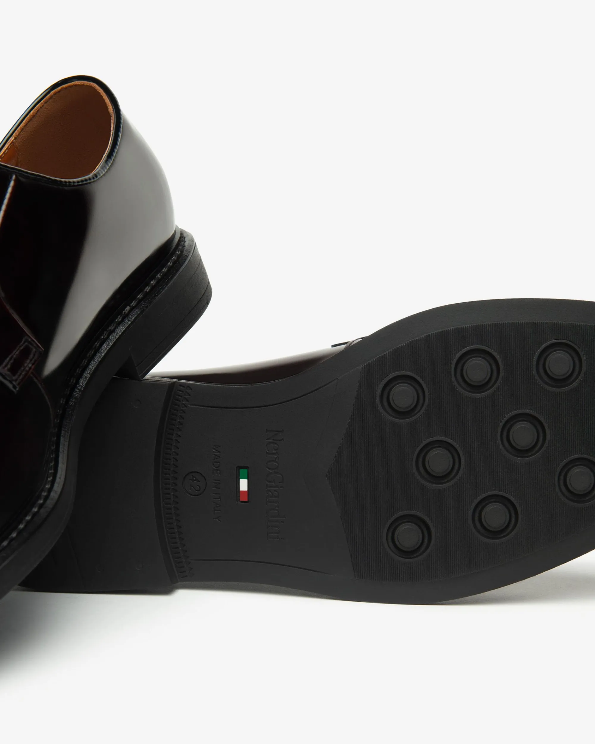 Nero Giardini Stringate Uomo in Pelle Rosso Sale