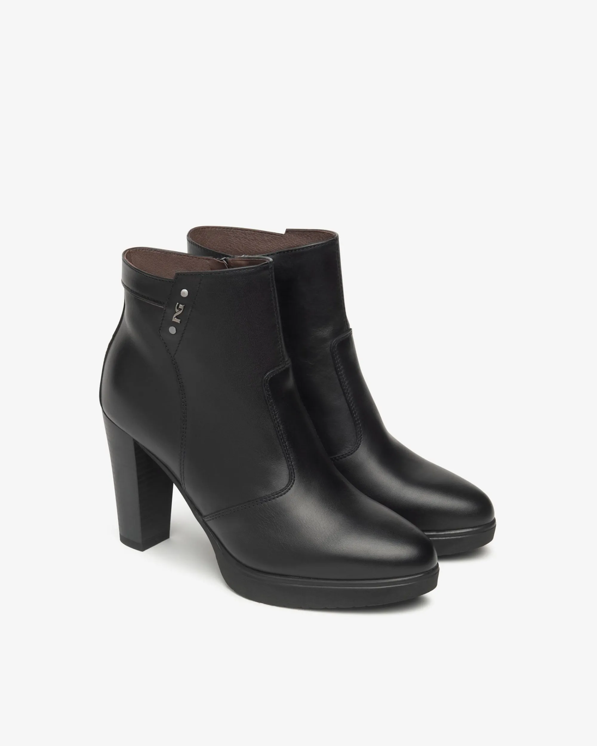 Nero Giardini Tronchetti Donna in Pelle Nero Discount