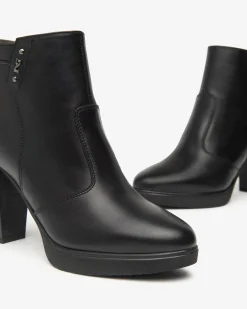 Nero Giardini Tronchetti Donna in Pelle Nero Discount