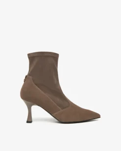 Nero Giardini Tronchetti Donna in Pelle e Materiale Tecnico Marrone Hot