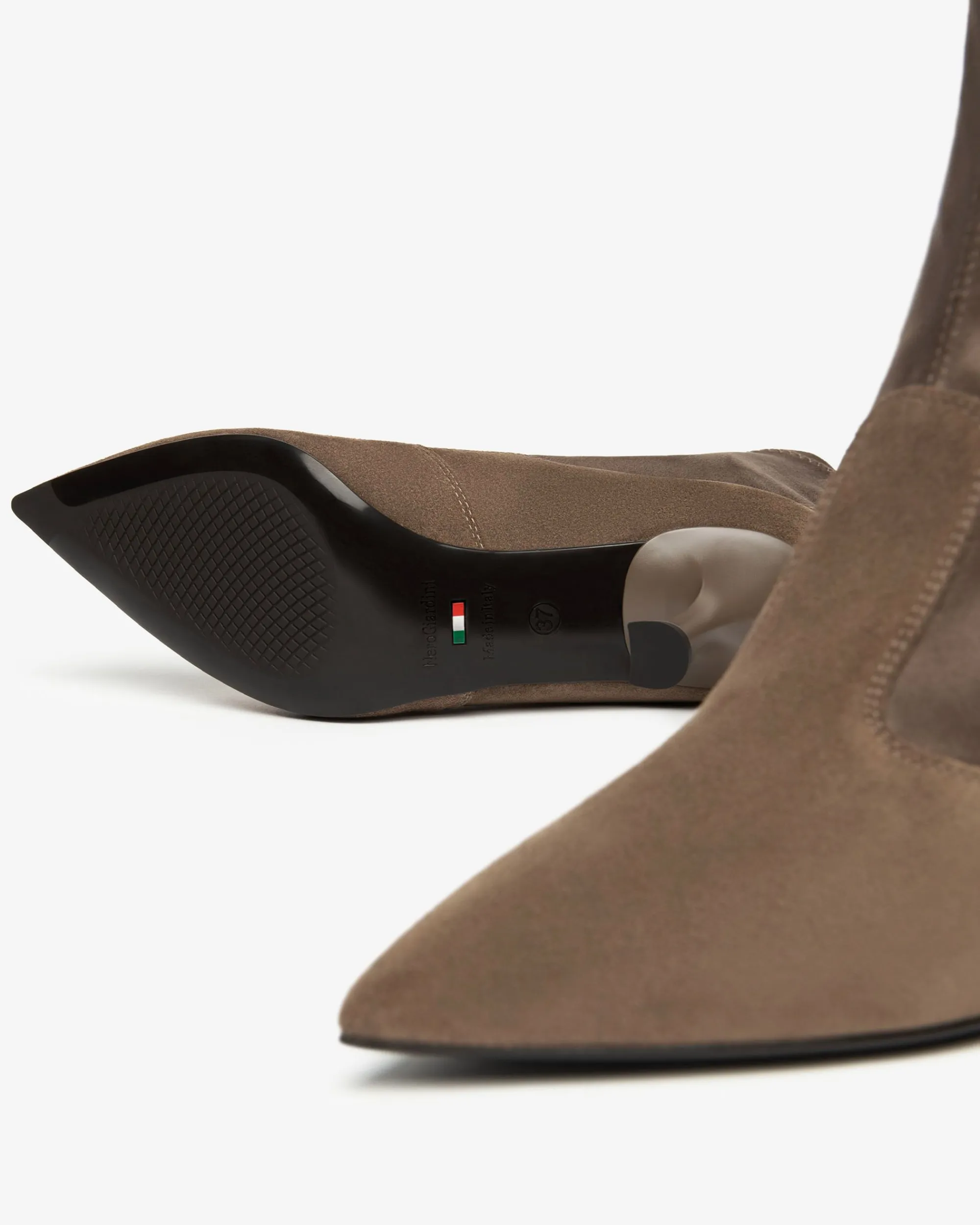 Nero Giardini Tronchetti Donna in Pelle e Materiale Tecnico Marrone Hot