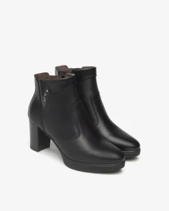 Nero Giardini Tronchetti Donna in Pelle Nero New