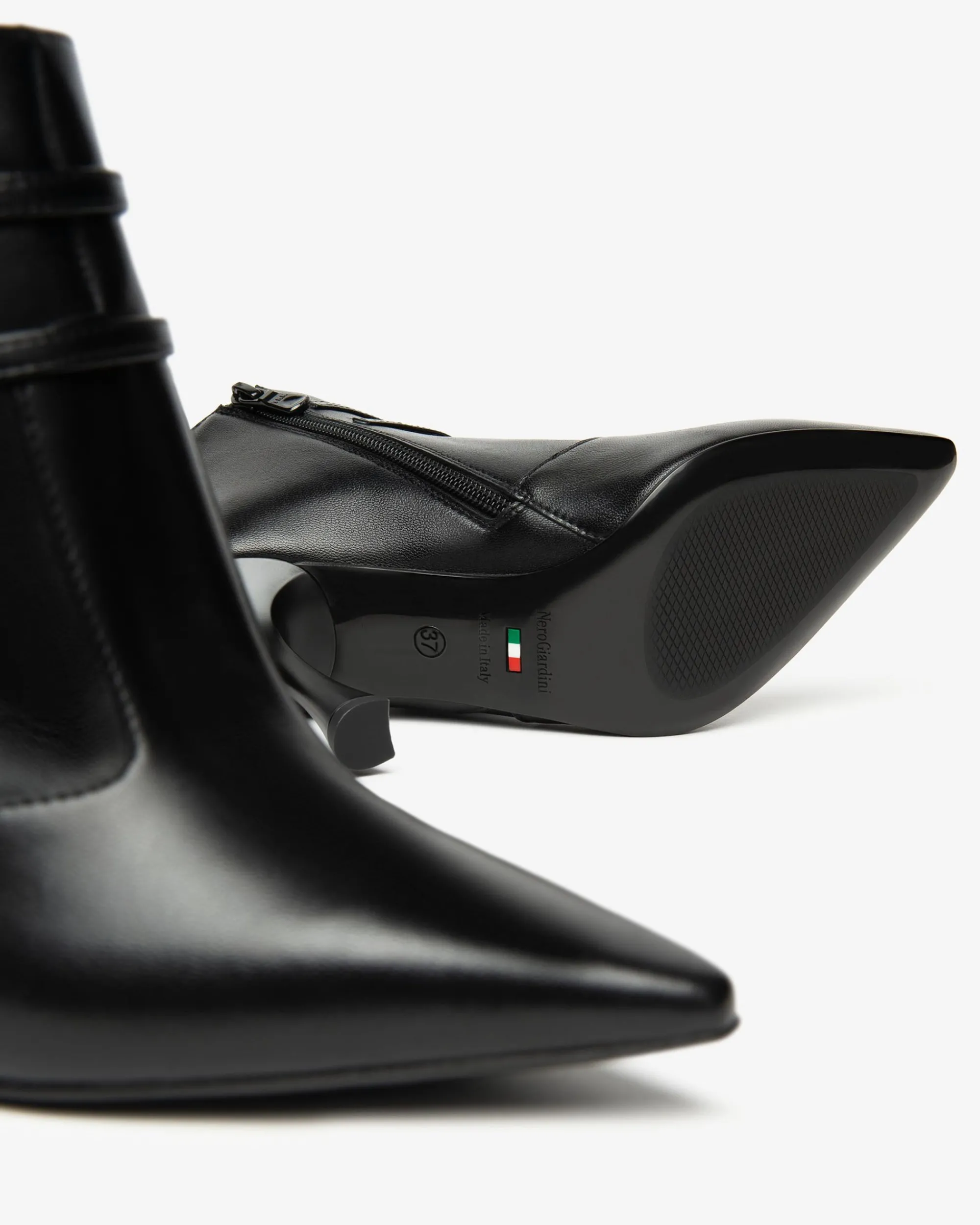 Nero Giardini Tronchetti Donna in Pelle Nero Hot