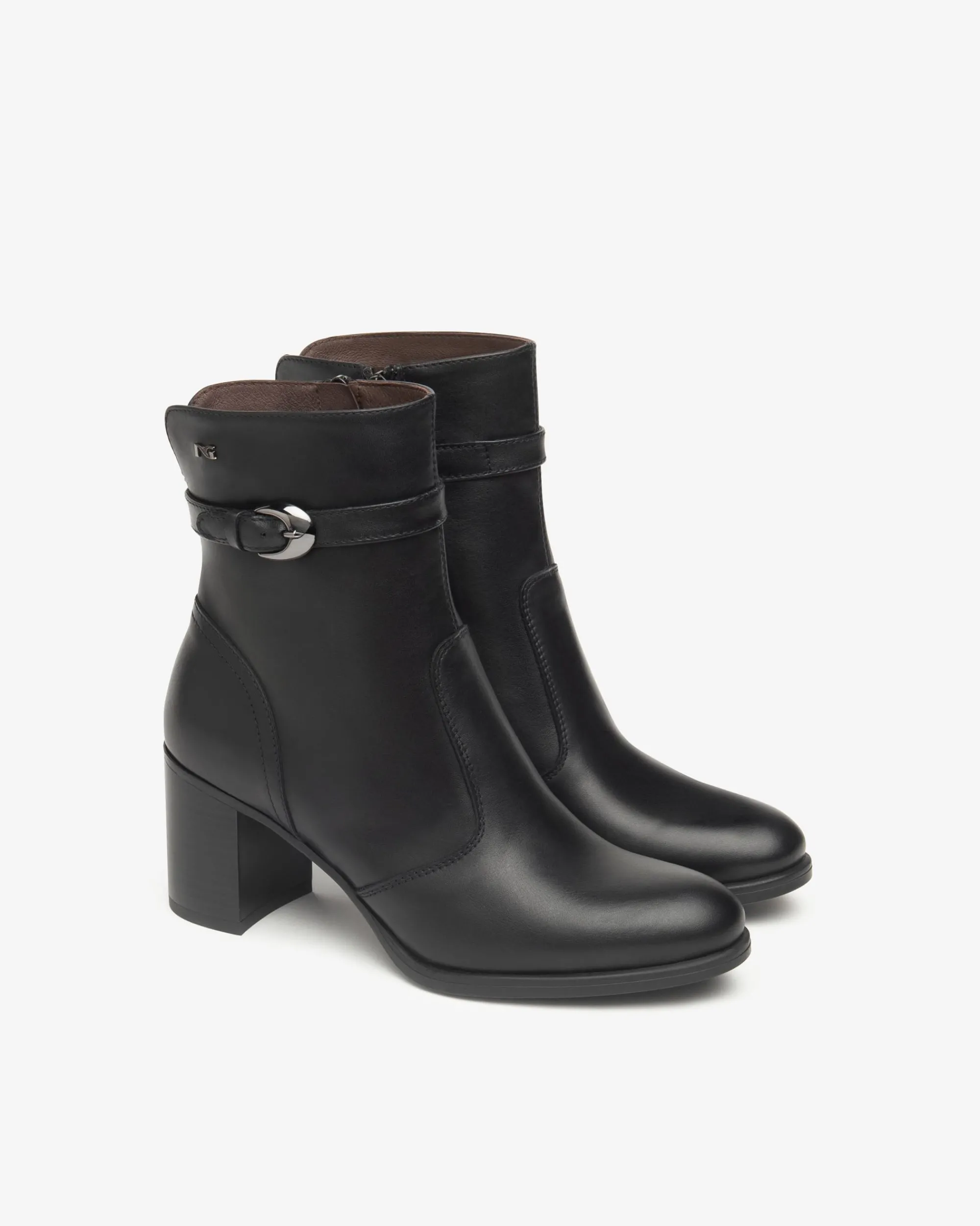 Nero Giardini Tronchetti Donna in Pelle Nero